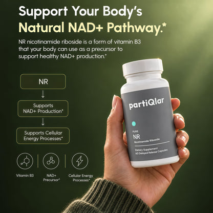 partiQlar NR Supplement Nicotinamide Riboside NAD+ Booster - 60 Capsules