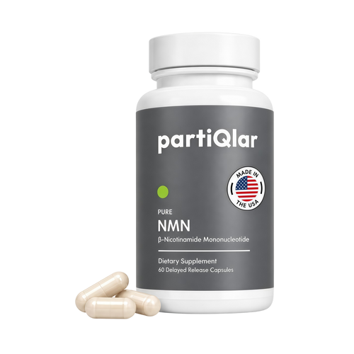 partiQlar Pure NMN Supplement 500mg - High Purity NAD+ Booster Capsules
