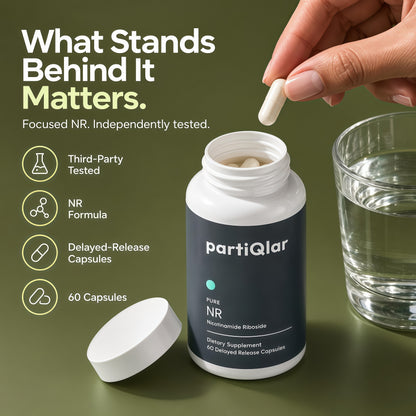 partiQlar NR Supplement Nicotinamide Riboside NAD+ Booster - 60 Capsules